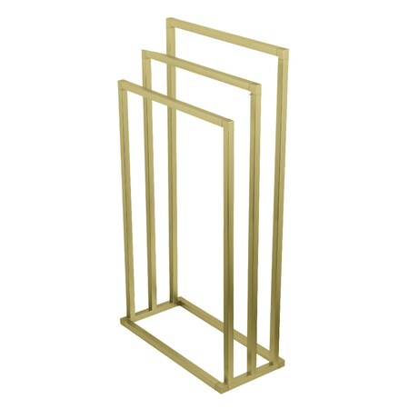 Kingston Brass SCC8337 Freestanding 3-Tier Towel Rack, Brushed Brass SCC8337
